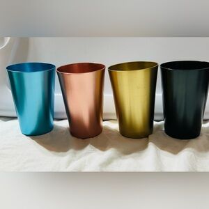 Colorful Retro Style Metal Tumbler Set